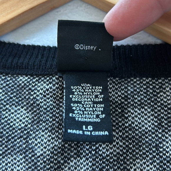 Disney Her Universe Black White Polka Dot Minnie Mouse Cherries Cardigan Sz L - Picture 6 of 7